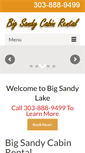Mobile Screenshot of bigsandycabinrental.com